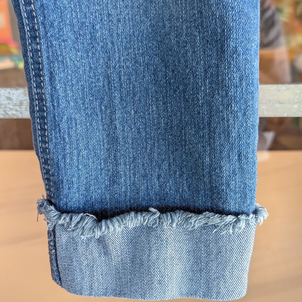 Vintage Y2K LEI Low Rise Capri Jeans Ashley Bling Baddie Blue Jeans Junior 1 - Picture 6 of 16